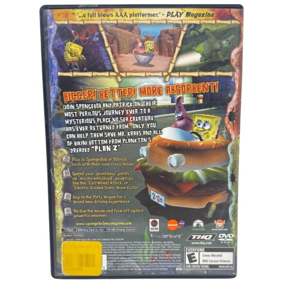 Nickelodeon SpongeBob SquarePants The Movie Video Game For PlayStation 2 - Picture 2 of 3